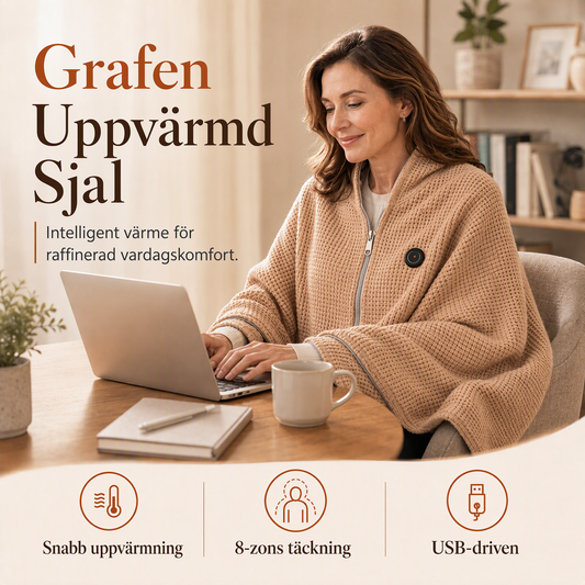🔥 Julrea — 50 % RABATT! ❄️ Håll dig varm hela vintern — Bärbar elektrisk uppvärmd filt/sjal