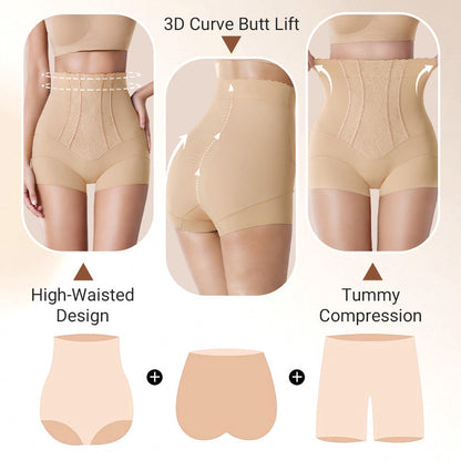 🔥Högmidjad, magkontrollerande, sömlös shapewear