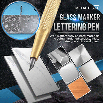 ✨Metallplatta Glas Markerpenna Bokstäverpenna