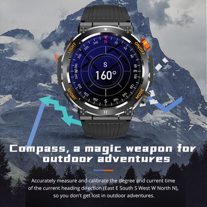 🔥⏰Endast nu 50% rabatt! 🔥Sport- & Outdoor-Smartwatch – Perfekt för Äventyr & Sport 🚴 | Vattenbeständig, Bluetooth-samtal & 100+ Lägen ✨