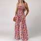 🌼 50% RABATT ☀️ | Ärmlös Jumpsuit med Blommönster – Hög midja & Vida Ben