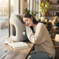 Bärbar uppblåsbar ergonomisk resekudde – 360° nackstöd & 45° perfekt vinkel för resan 💤