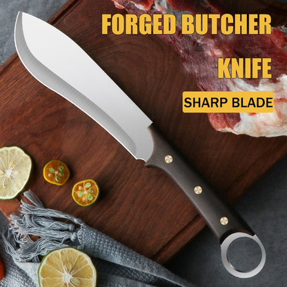 🔪Home and Outdoor Essentials💥 Smidd kött- och benkniv i rostfritt stål