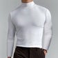 Ny långärmad slim fit-T-shirt med hög hals för män