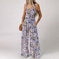 🌼 50% RABATT ☀️ | Ärmlös Jumpsuit med Blommönster – Hög midja & Vida Ben