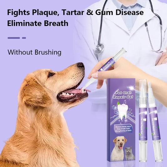 🥇KÖP 1 FÅ 1 GRATIS🔥Pet Oral Repair Gel-tandborste 🐱🐶