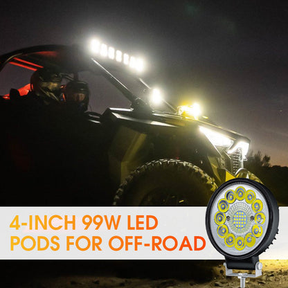 ✨💥Halva priset sista dagen💡4-tums LED-pod med 99 W för terrängbruk✨📍999 st LED-pärlor📍