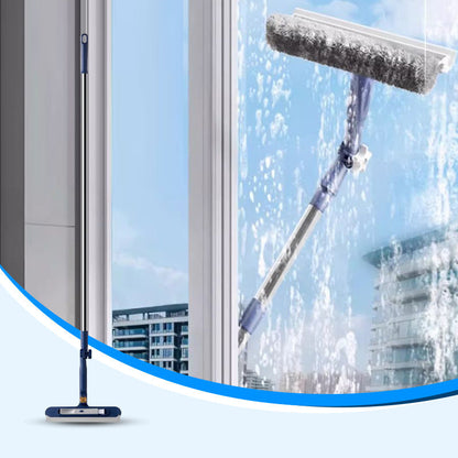💦 50 % RABATT NU! 🏢 Specialiserad fönsterputsstång för höghus – torka & skrapa i ett, 120 cm 🛡️