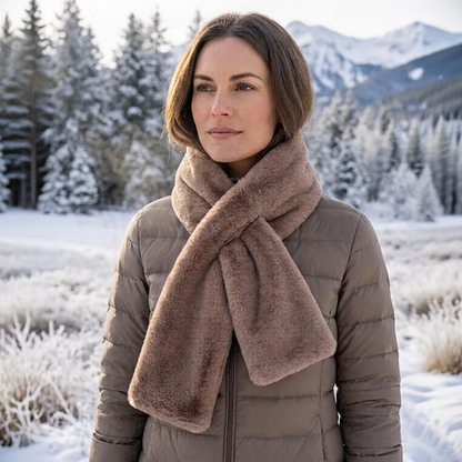 🏆LAST DAY SALE 50% OFF🔥⚡50K+ sold!🧣Ultra-soft faux fur pull-through scarf with secret zipper pocket
