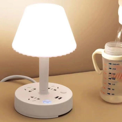 🔥50 % RABATT NU! ✨Bordslampa med USB-port och uttag