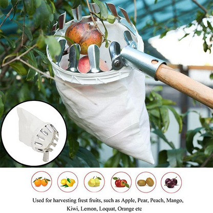 📢📢 50 % RABATT !! ⏰ Fruktplockarhuvud med korg – Hållbar design, enkel att fästa och perfekt för att nå höga grenar utan stege 🌳