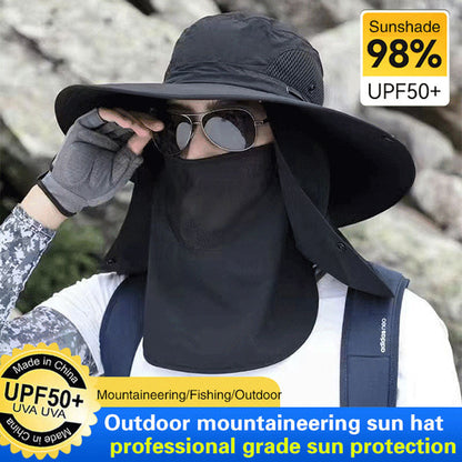 ⛰️ 50% RABATT NU! ☀️ Utomhus Bergsklättring Solhatt – UPF 50+, Nackflik & Ventilation – Perfekt För Vandring & Trekking 🧢