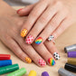 24-färgers dubbeländade nagelkonstpennor set