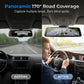 Dashcam med dubbla linser i backspegeln