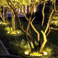 🌳💡Ringformade solcellsbelysningar för träd – Väderbeständiga utomhusstrålkastare, perfekta för träd, pelare och trädgårdar