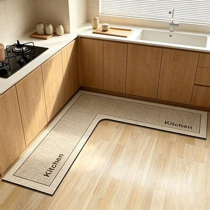 💧 50 % RABATT! ✨ Snabbtorkande köksmatta – L-formad diatomitdesign, absorberande & halksäker, vadderad komfort – håller matlagningsytor renare & torrare 🍳