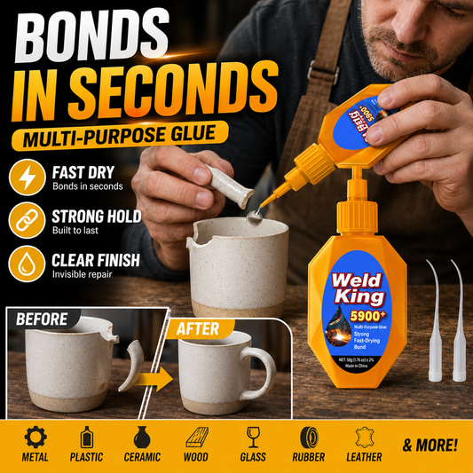🧴Köp 1 få 1 gratis 🔧 Quick-Dry Multifunctional Super Glue – snabb bindning, mångsidig & exakt applicering – perfekt för hushållsreparationer, hantverk och DIY-projekt 🛠️✨