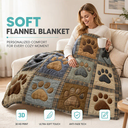 🐾 Mjuk flanellfilt, mysig för soffa och säng under kalla höstkvällar ✨