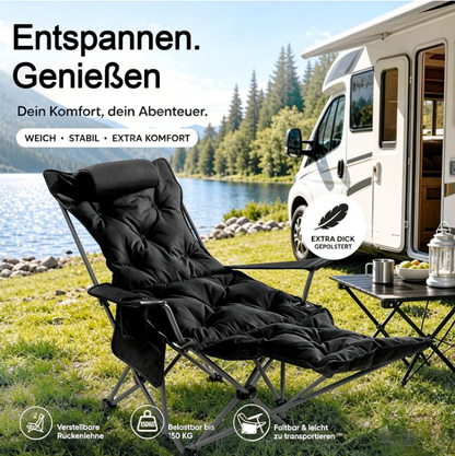 🪑 50% RABATT NU! 🏕️ Bärbar justerbar hopfällbar stol för utomhusbruk – lätt, stabil & mångsidig – perfekt för trädgård, camping, strand eller terrass ✨🌿
