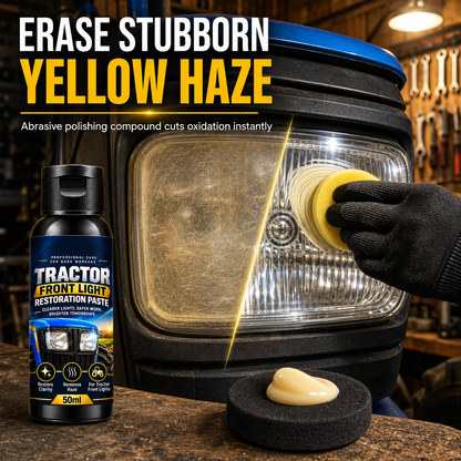 🚜 50% RABATT NU! ✨ Agricultural Tractor and Vehicle Headlight Restoration Cream – tar bort gul dimma, återställer klarhet & förbättrar nattarbete – perfekt för traktorer och lantbruksfordon 🔦