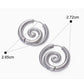 Minimalistiska geometriska spiralformade ringörhängen