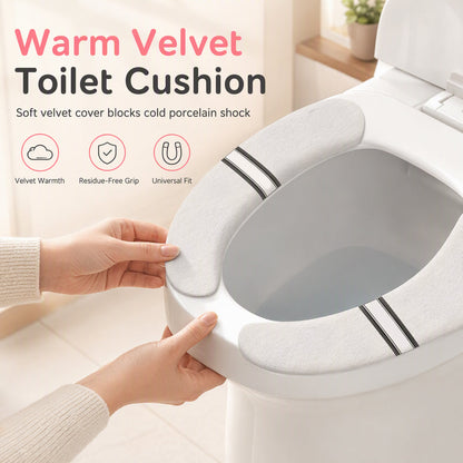 🚽✨ Varm och bekväm självhäftande toalettsitsdyna – montering utan märken och maximal komfort