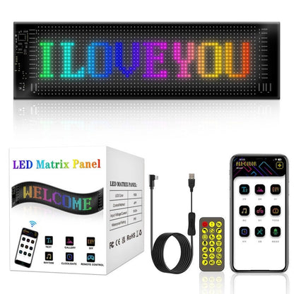 ✨📱 Flexibel multifunktionell LED-display med rullande text och programmerbara animationer – App-kontroll för skyltfönster, bilar och evenemang
