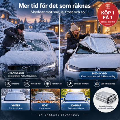 🚗Köp 1 få 1 gratis✨ Främre vindruteskydd täcke – skydd för alla fyra årstider, frostskydd & hög kvalitet – perfekt för bilar, vanar och SUV:ar ❄️☀️